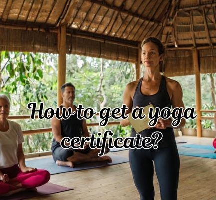 a yoga teacher holding yoga certification