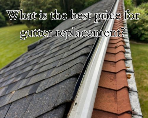 Installed gutter ready for rain.