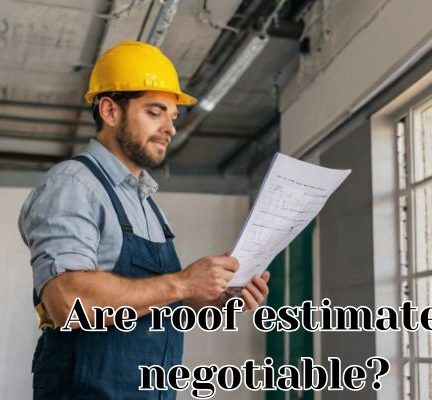 Roofer examines plans for estimation.