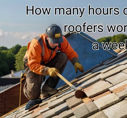 Roofer secures tiles under the hot sun.