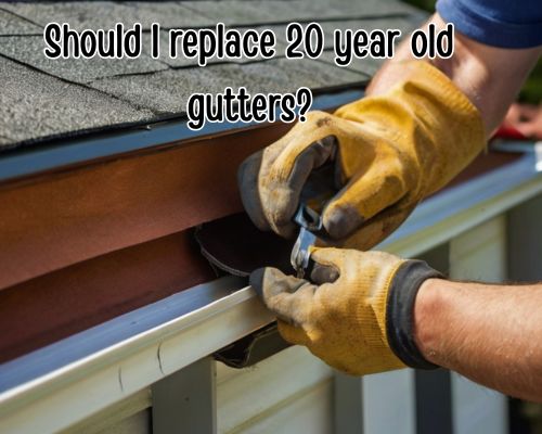 a new roof guttering worked by a roofer