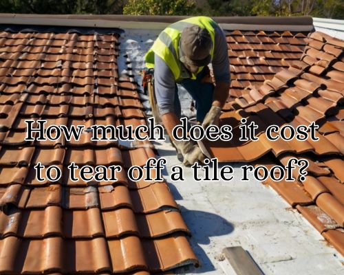 Roof underlayment exposed mid-repair.