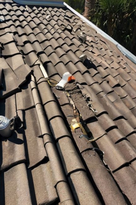 Solid roofing with neat flashing.