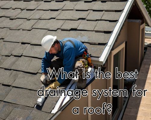 a roof plumber working on drainage system