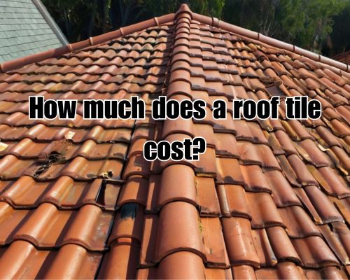 a roof tile almost done with installation